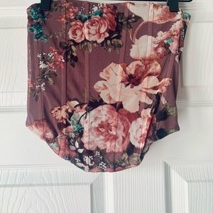 Vici Collection Floral Bustier Top